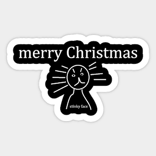 merry christmas t shirt stinky face tshirt men, women, kids Sticker